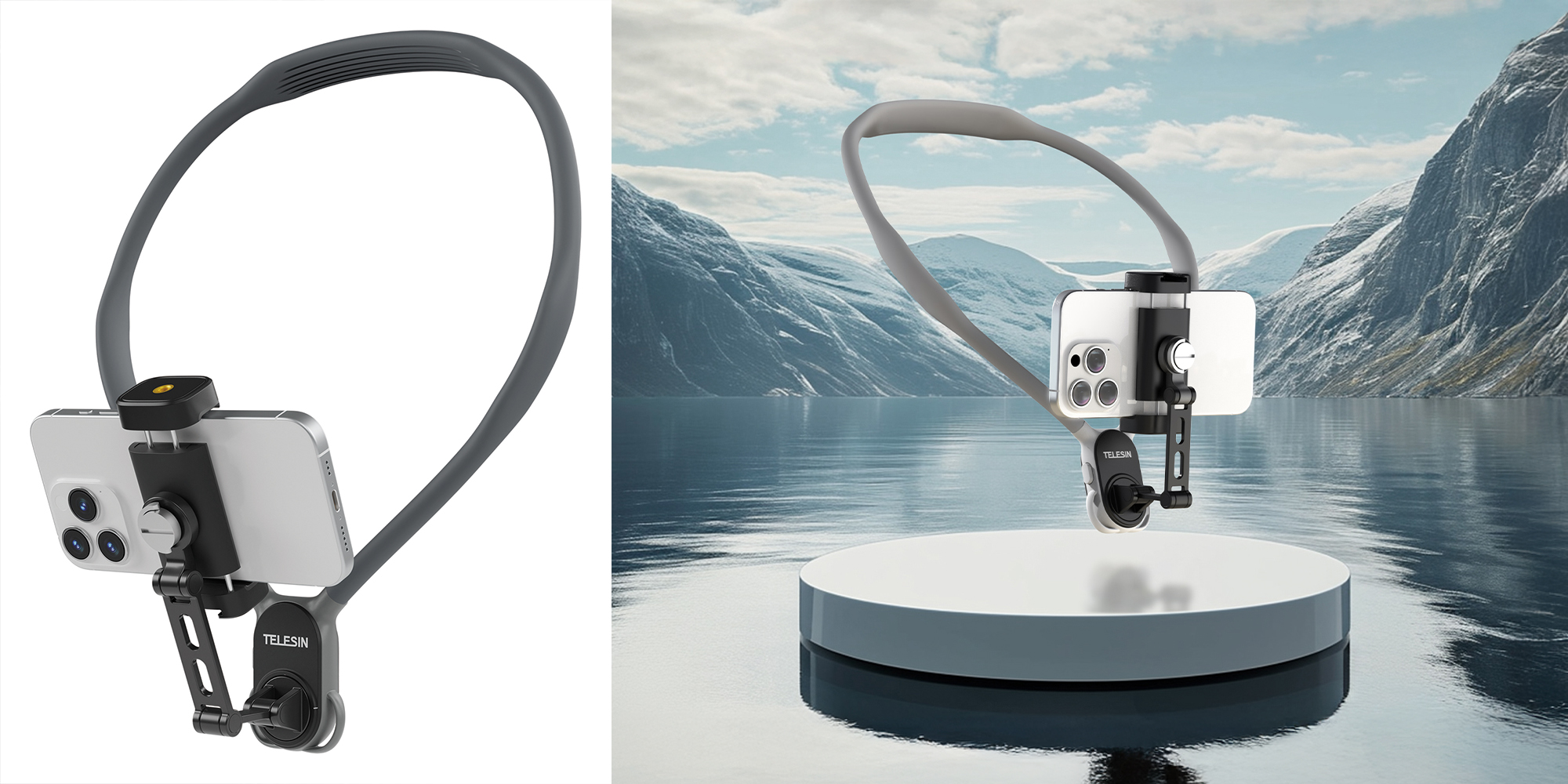 Opaska na szyję Telesin S2-HNB-02 z uchwytem do smartfonów